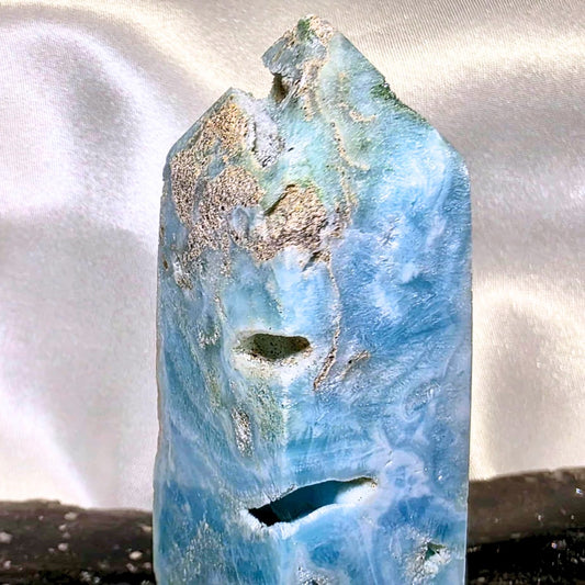 Druzy Blue Aragonite Crystal Tower