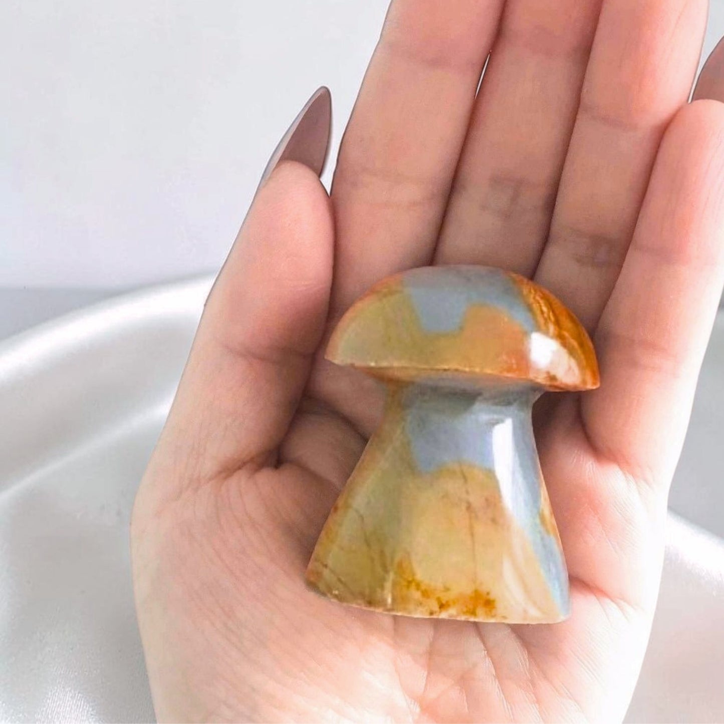 Polychrome Jasper Mushroom Medium Carving