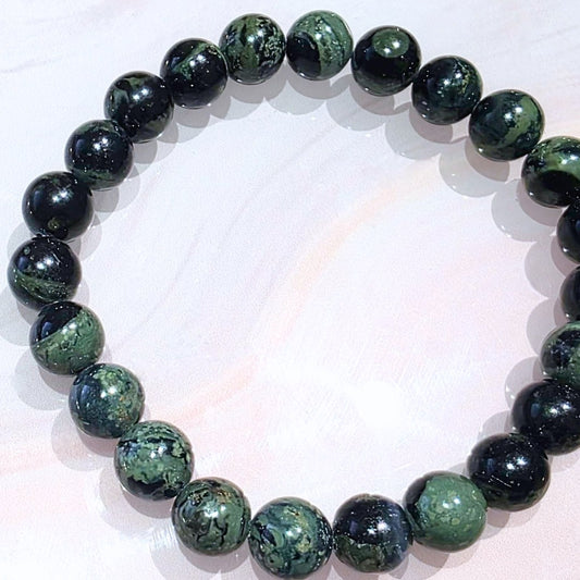 Kambaba Jasper 8mm Crystal Bracelet