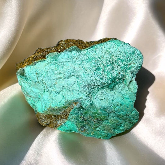 Green Chrysoprase with Druzy Quartz Cluster - Yerilla, WA
