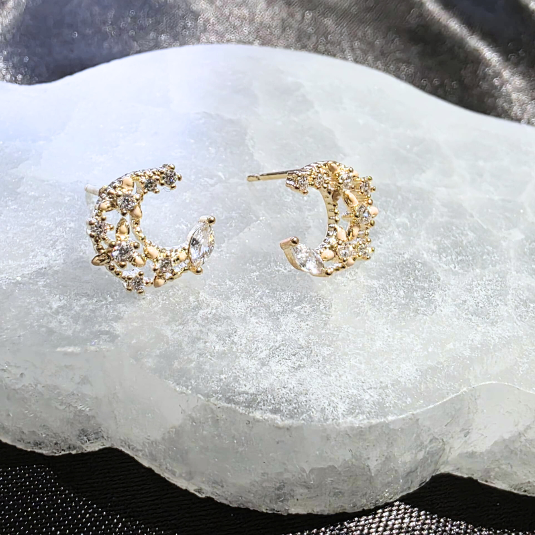 Golden Moon Earrings