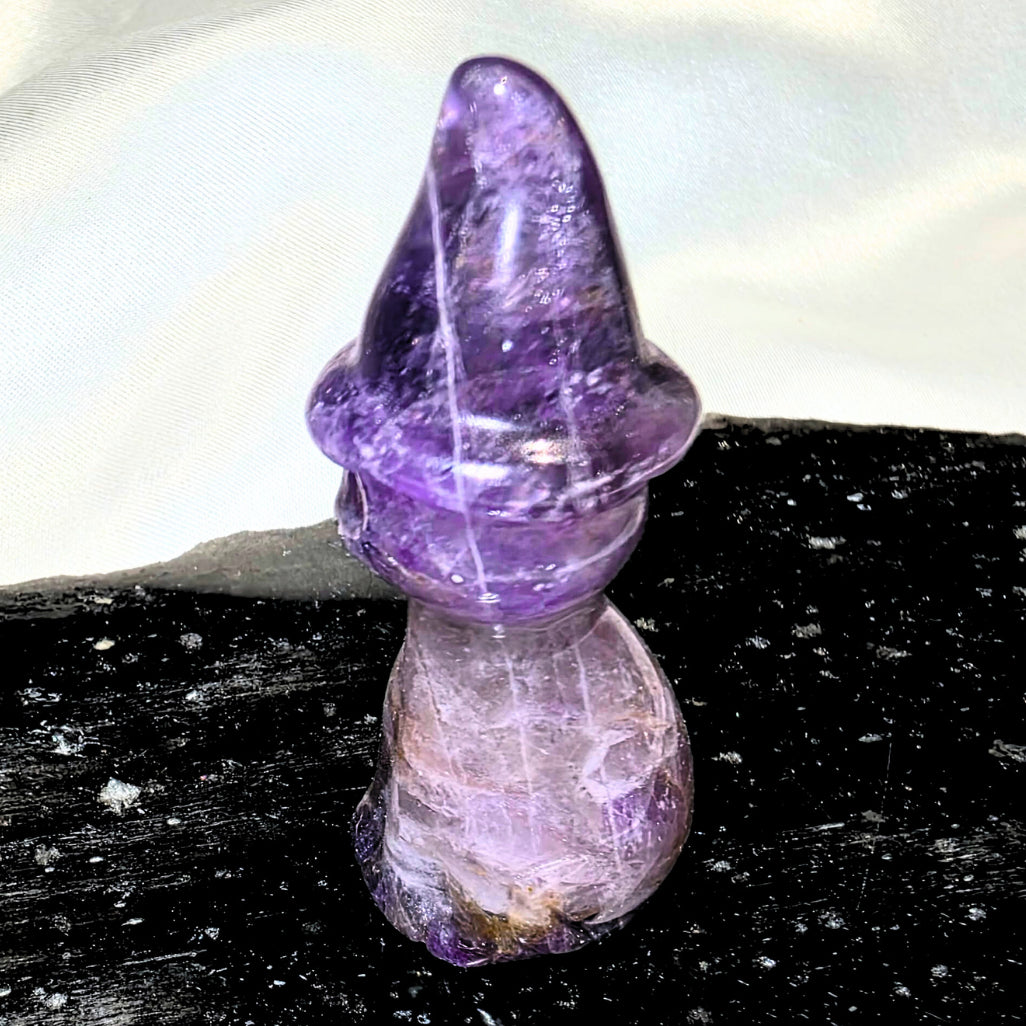 Smoky Dream Amethyst Cat Crystal Carving