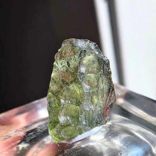 Genuine Moldavite in Case - Czech Republic 0.42g