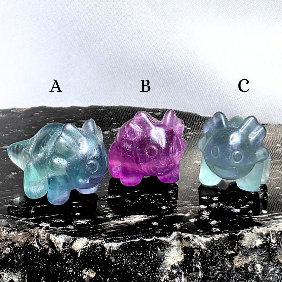 Fluorite Axolotyl Mini Crystal Carvings