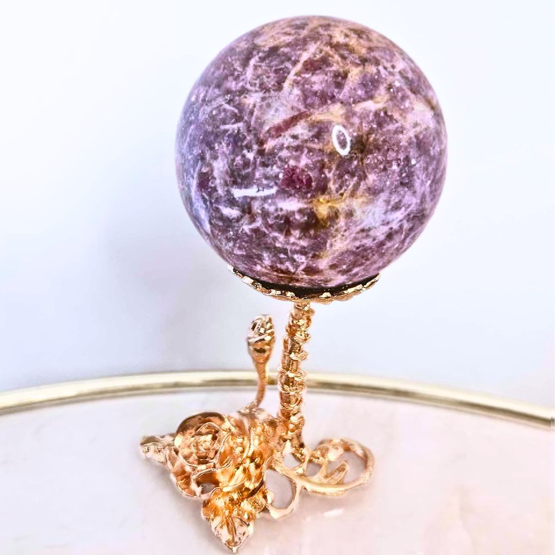 Rose Flower Metal Sphere Stand Holder