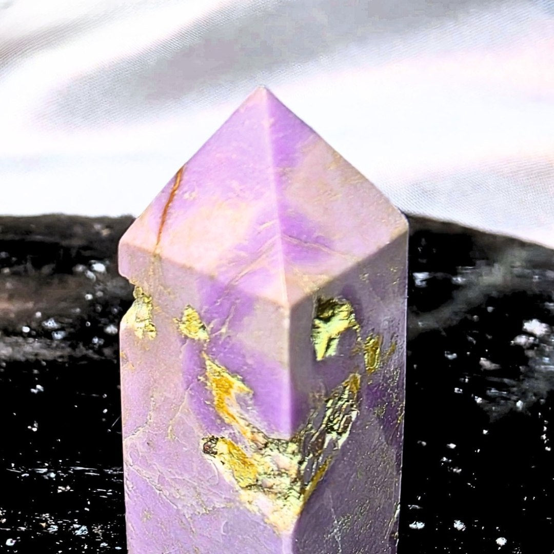 Rare Natural Small Phosphosiderite Crystal Tower