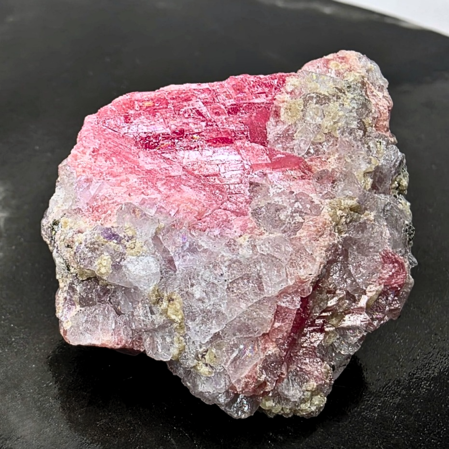 Rhodochrosite, Fluorite & Pyrite on Quartz - Wutong Mine China
