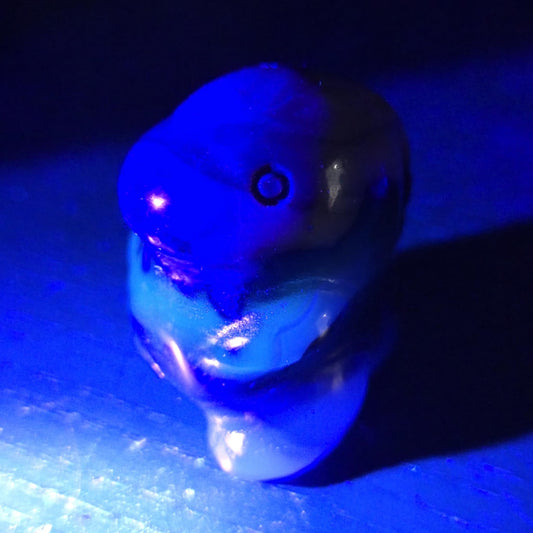 Volcano Agate Dino Carving - UV reactive