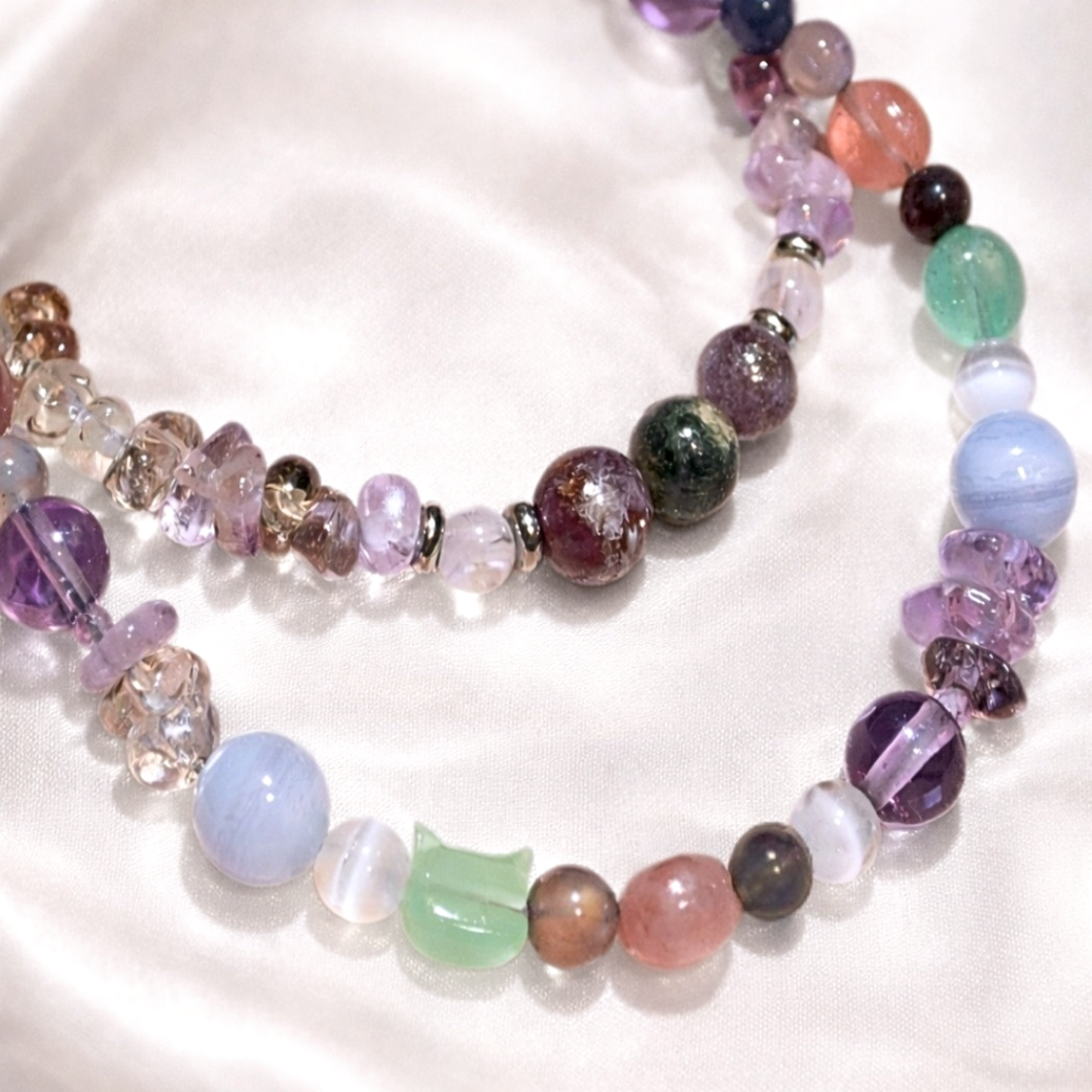 Astra Felina Bracelet | Aventurine, Amethyst Rose Quartz & Super Seven