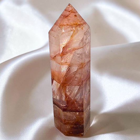 Girasol Fire Quartz (Hematoid) Crystal Tower - 110g