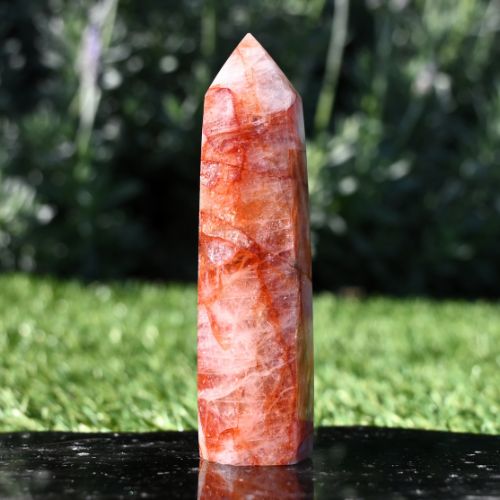 Fire Quartz (Hematoid) Tower
