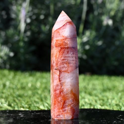 Fire Quartz (Hematoid) Tower