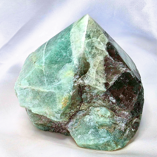 Amazonite with Smoky Quartz & Feldspar Top-Polished Generator