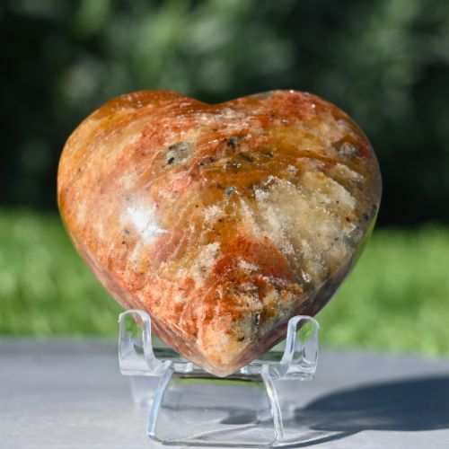 Garden Quartz (Lodolite) & Thousand Layer Heart