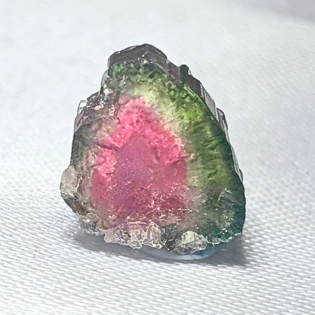 Genuine Watermelon Tourmaline Slice - case included