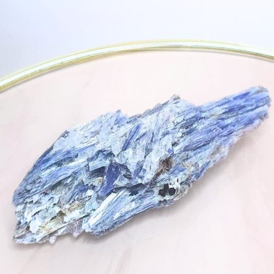 Blue Kyanite with Mica, Quartz & Ruby Crystal Cluster - 110g