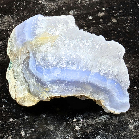 Druzy Blue Lace Agate with Mica Crystal Cluster