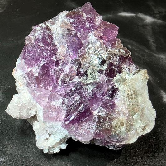 Ojuela Pink-Purple Fluorite & Smoky Quartz Cluster - Mexico
