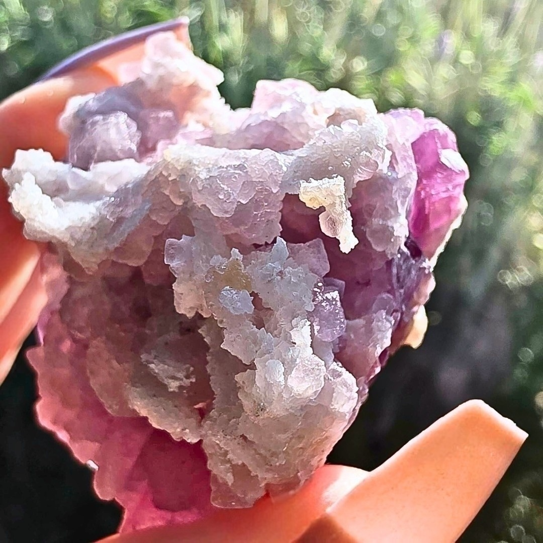 Ojuela Pink-Purple Fluorite & Smoky Quartz Cluster - Mexico