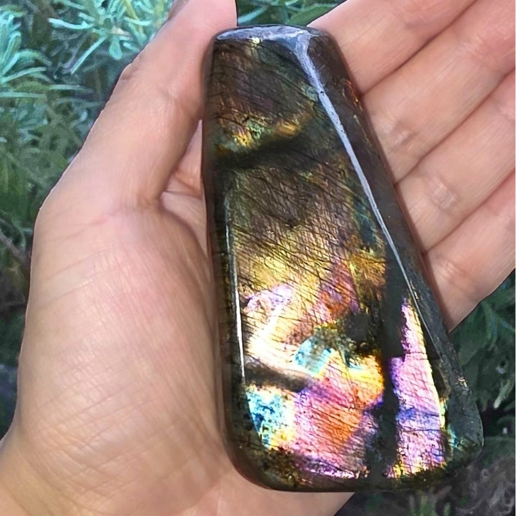 Rare Genuine Finland Spectrolite Freeform with Intense Iridescence - 173g