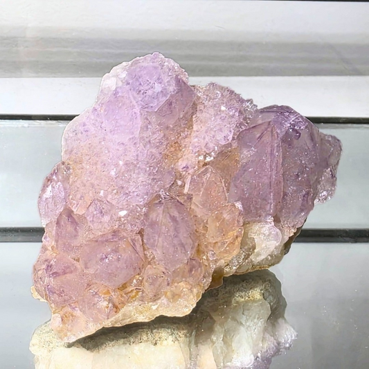 Fairy Quartz (Spirit/Cactus Quartz) & Citrine Crystal Cluster