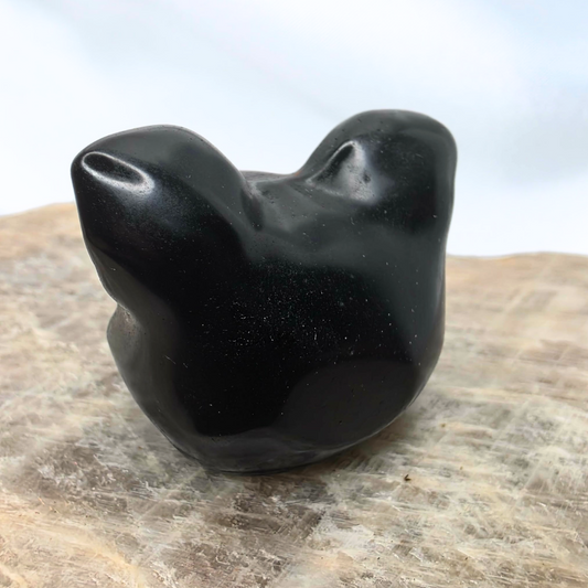 Black Obsidian Triple Eye Cat Protection Crystal Carving