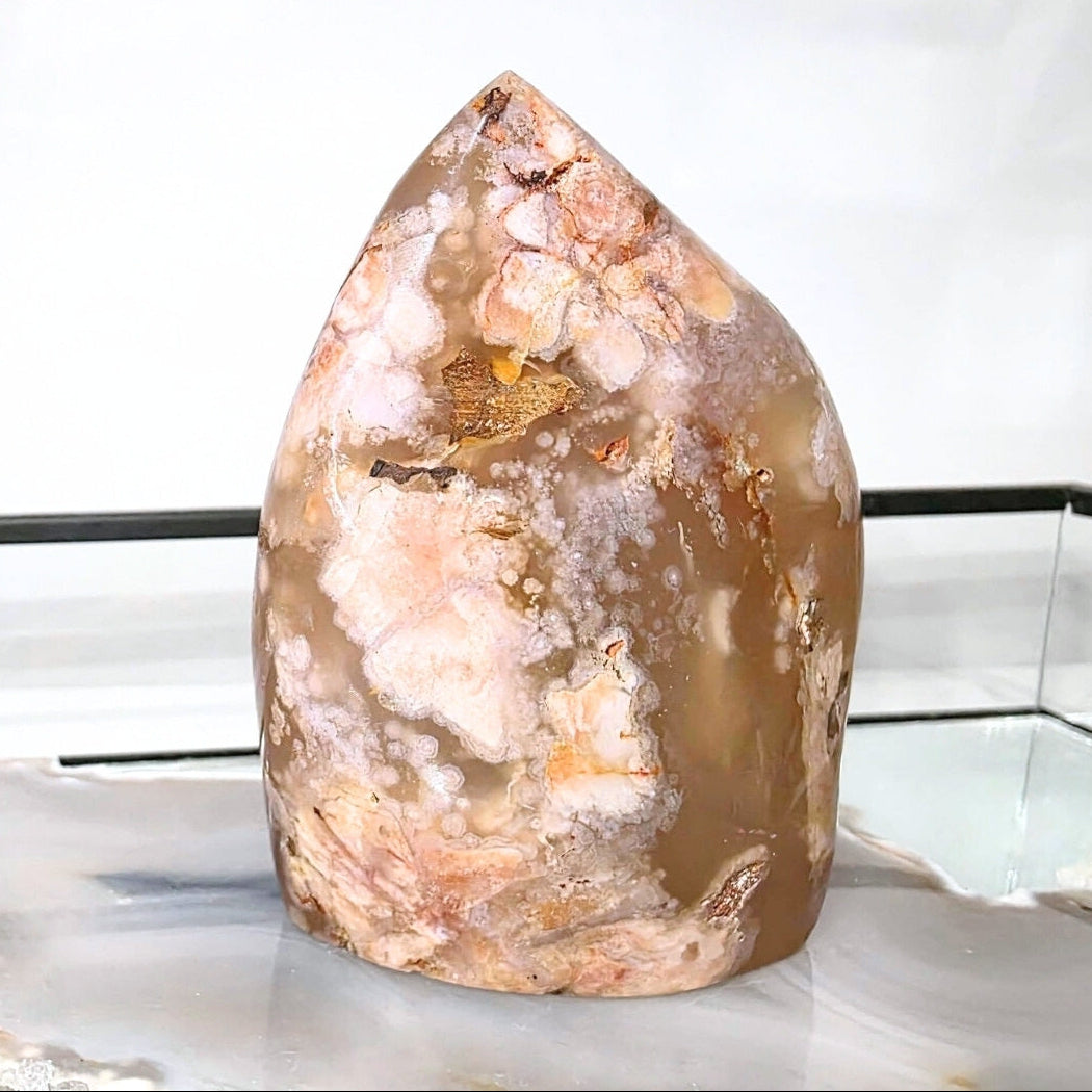 Flower Agate Large Free form - cats love crystals