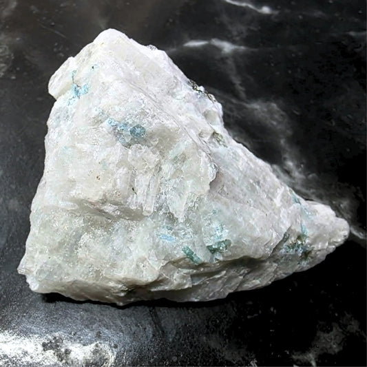 Raw Rainbow Moonstone with Aquamarine Matrix Specimen