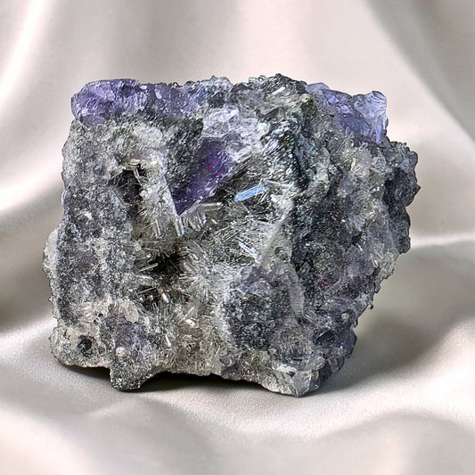 Fluorite with Needle Quartz Sprays (Fujian, China)