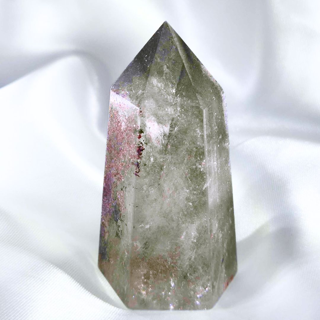 Garden Quartz (Lodolite) Crystal Tower Point