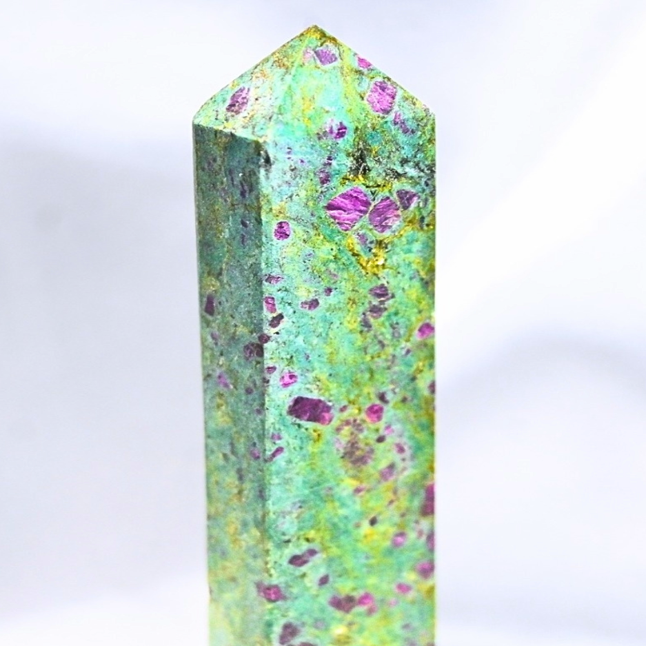 Natural Ruby in Fuchsite Tower Point - 14cm