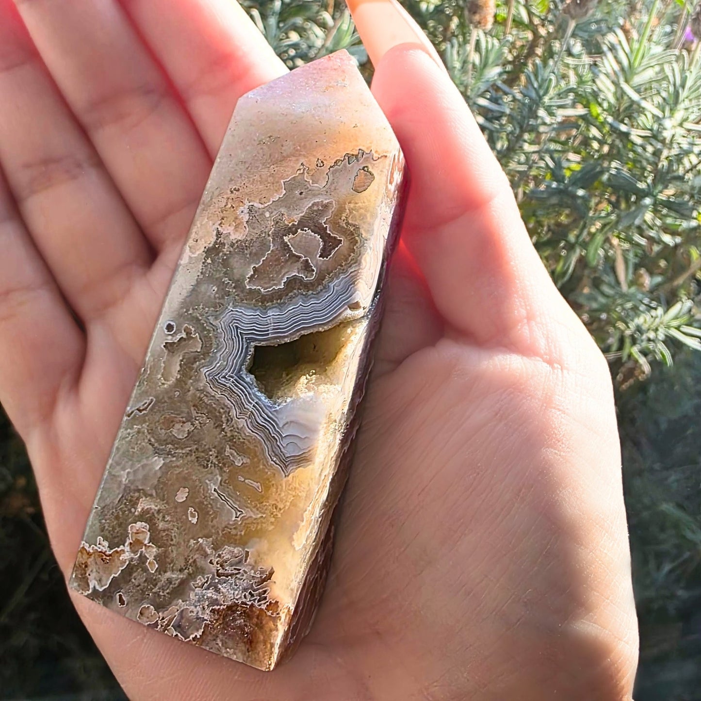 Druzy Crazy Lace Agate & Chalcedony Tower