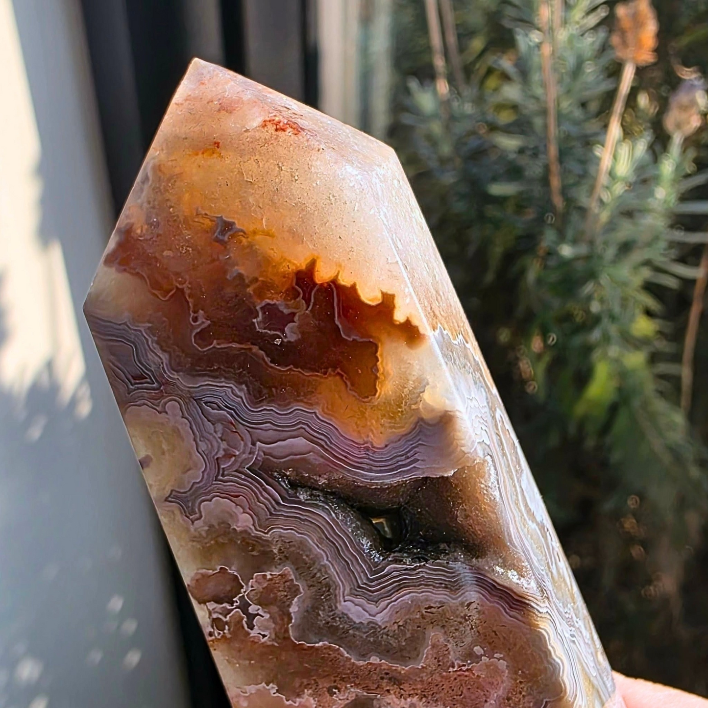 Druzy Crazy Lace Agate & Chalcedony Tower