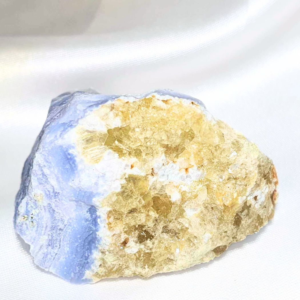 Blue Lace Agate with Golden Mica Raw Cluster