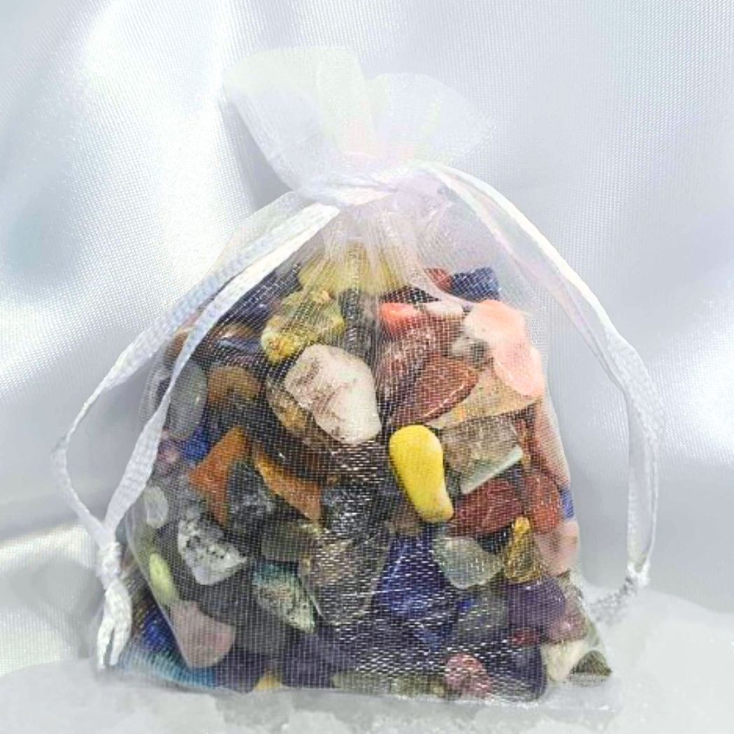 Mixed Crystal Chips - In Organza Bag