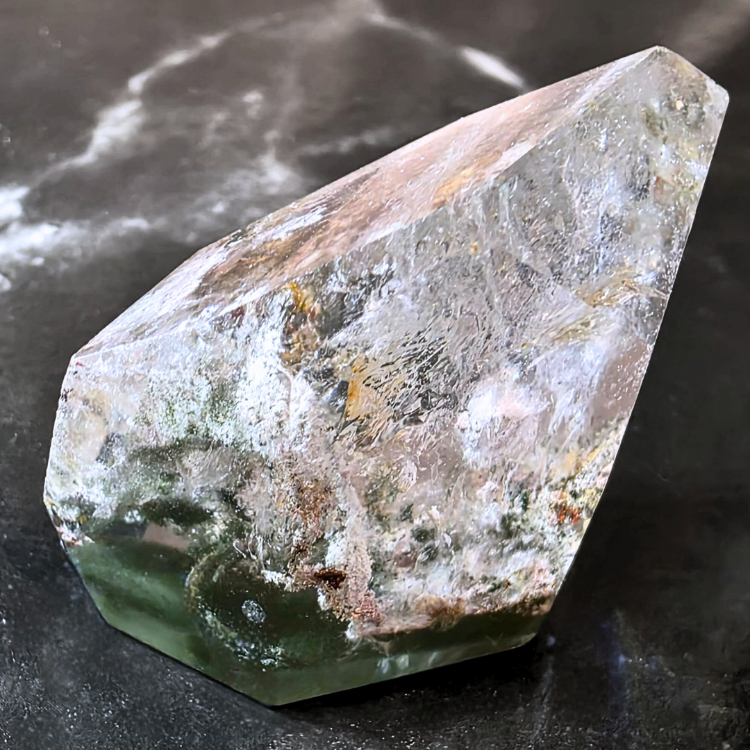 Garden Quartz (Lodolite) with Chlorite Freeform Crystal