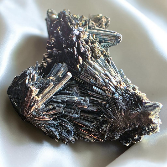 Collector Stibnite Crystal Spray Specimen - Romania