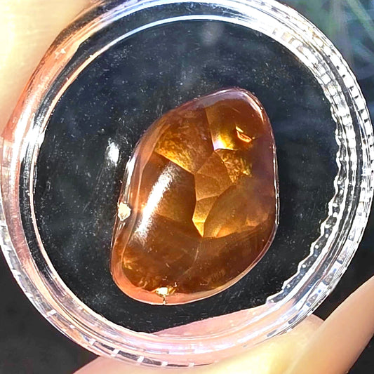 Iridescent Mexican Fire Agate (Fire Opal) Gem