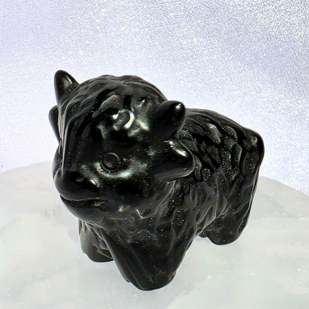 Obsidian Medium Highland Cow - 4.2cm