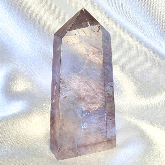 Pink Banded Fluorite Crystal Tower with High Clarity