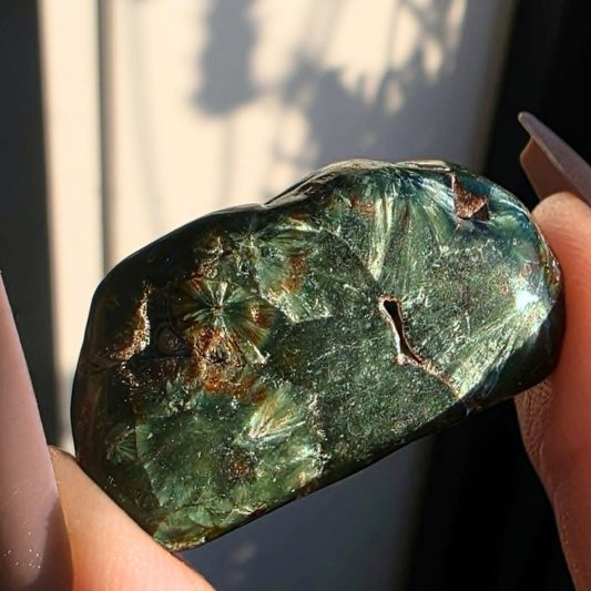 Seraphinite with Feather Chatoyancy Small Freeform  - Siberia