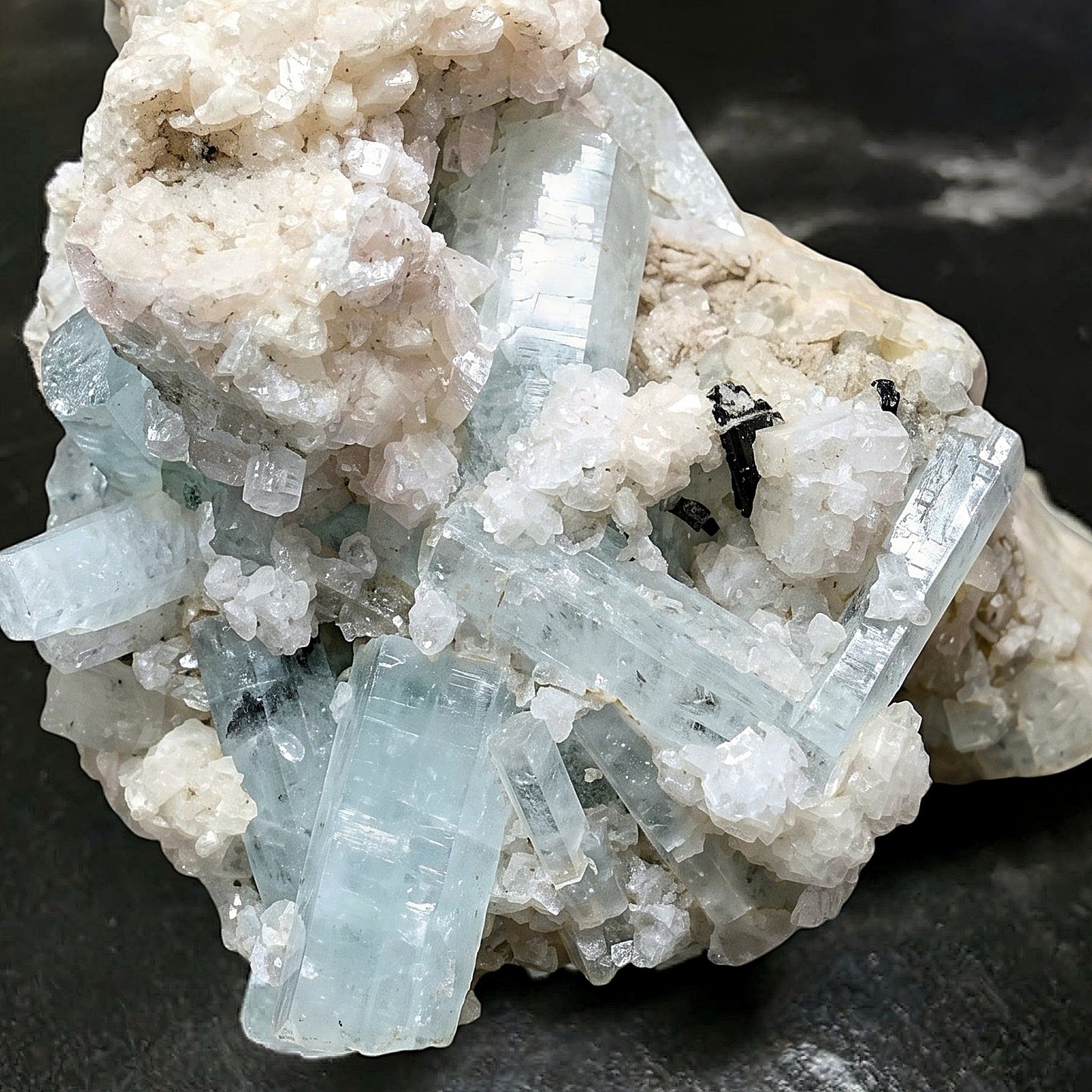 Aquamarine & Schorl Tourmaline Collector Specimen  - 92g