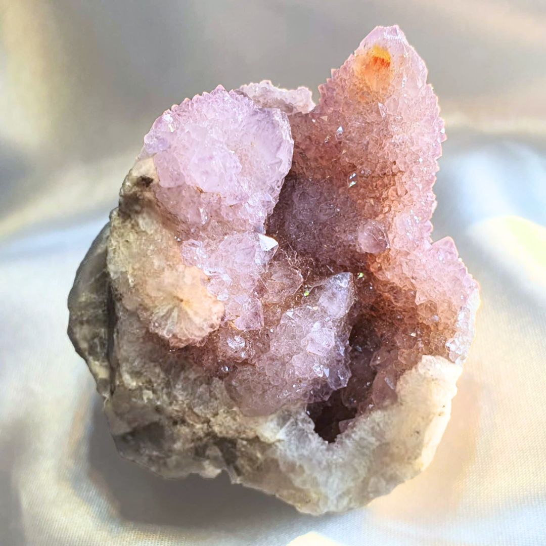 Large Fairy Quartz (Spirit/Cactus Quartz) & Natural Citrine Cluster