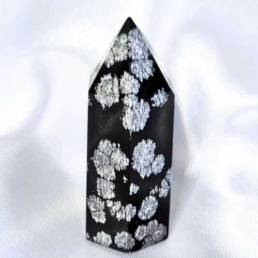 Snowflake Obsidian Tower Point