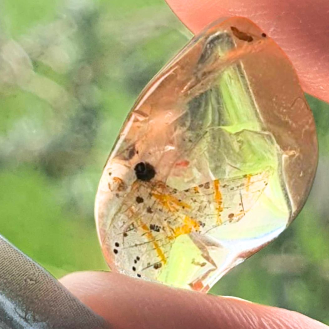 Natural Yellow Labradorite Crystal 1 - case included