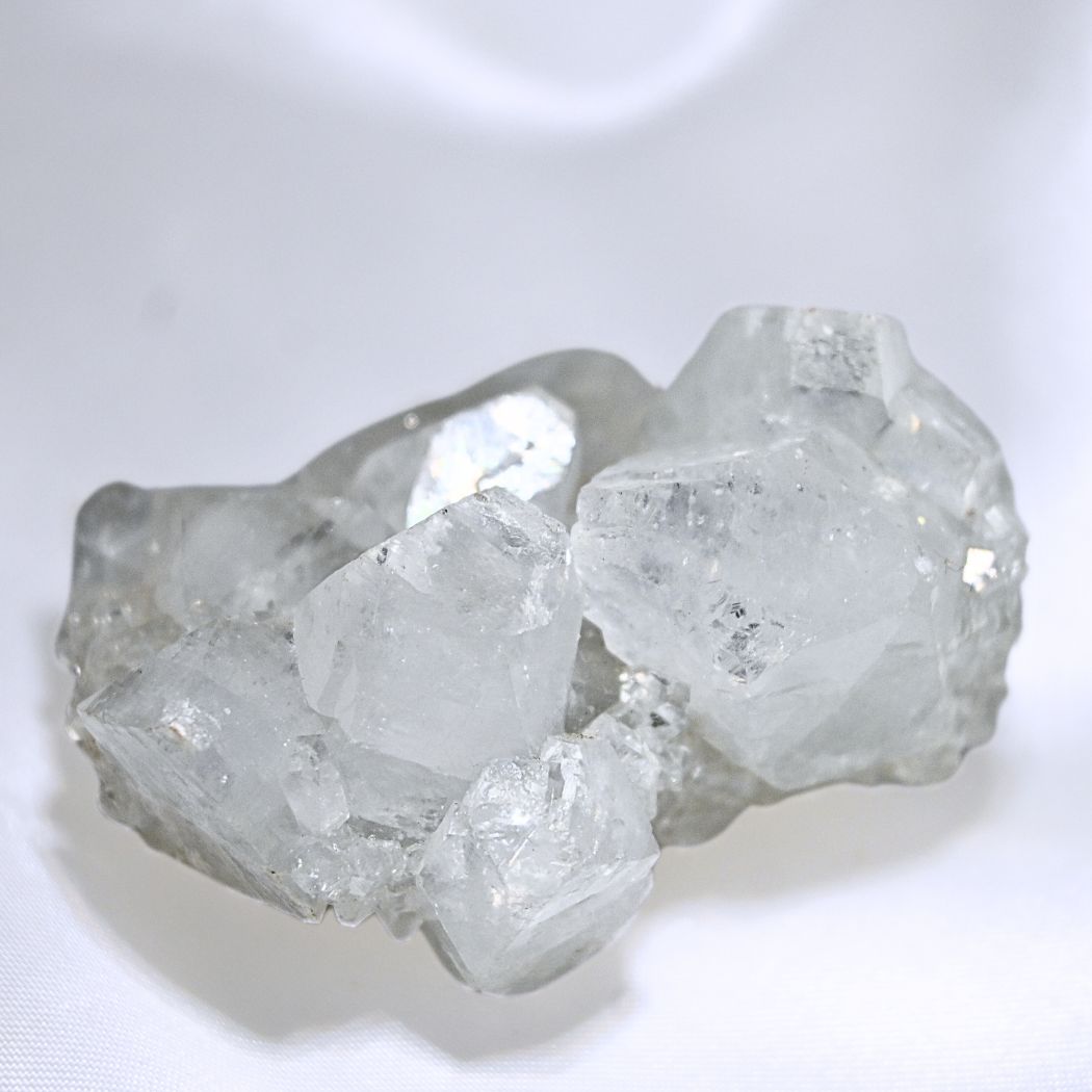 Diamond Apophyllite Cluster with Rainbows