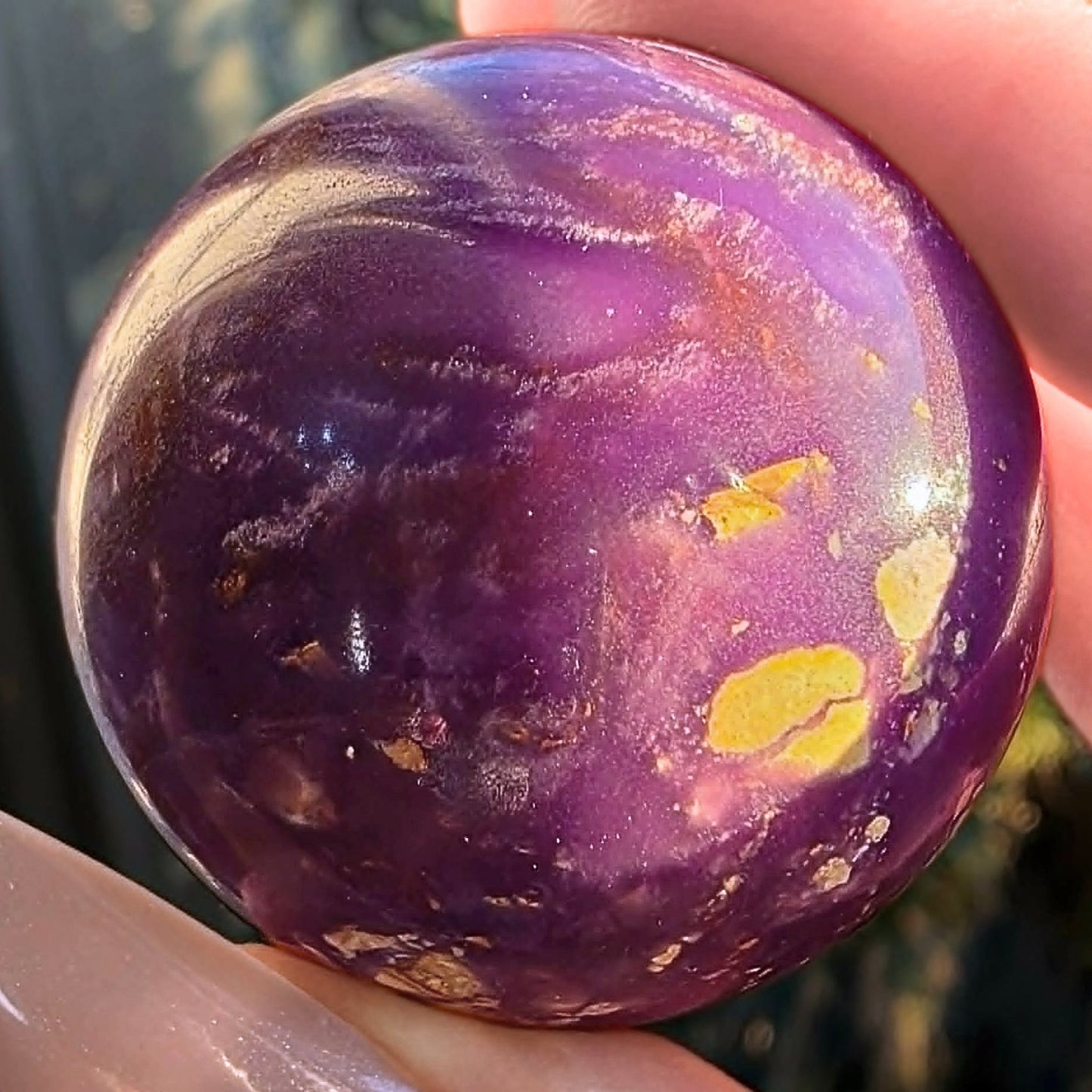 Rare High Grade Saturated Purple Phosphosiderite Sphere - 74g
