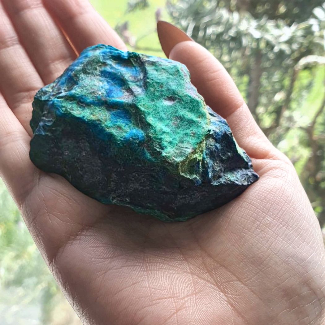 Quantum Quattro (Chrysocolla, Dioptase, Malachite & Shattuckite) Specimen, 137g