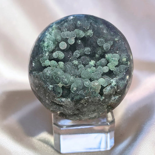 Rare Druzy Grape Agate (Chalcedony) Sphere - Indonesia