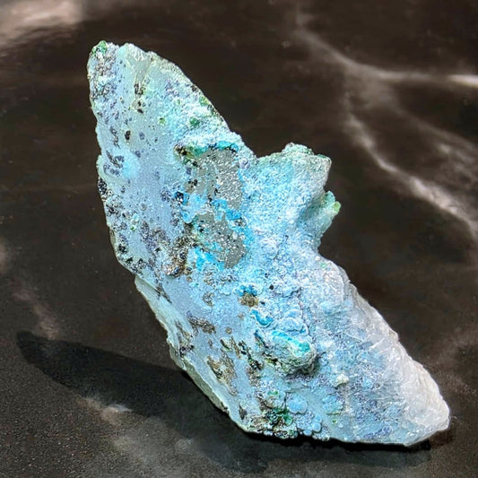 Rare Silica Chrysocolla & Malachite covered Clear Quartz - DR Congo